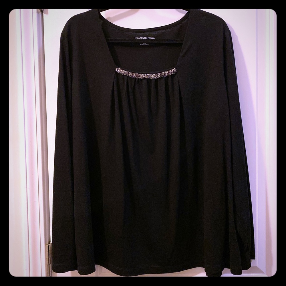 A little bling black blouse